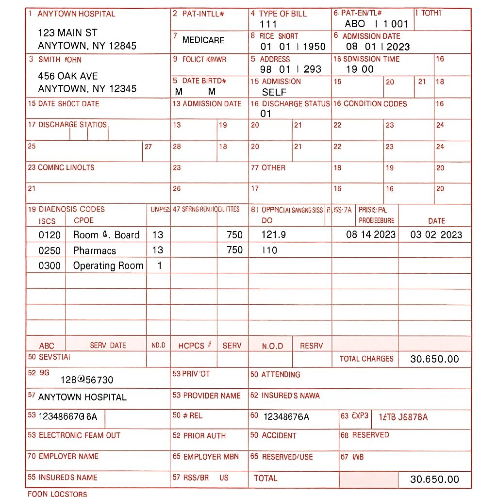 ub -04 claim form overview