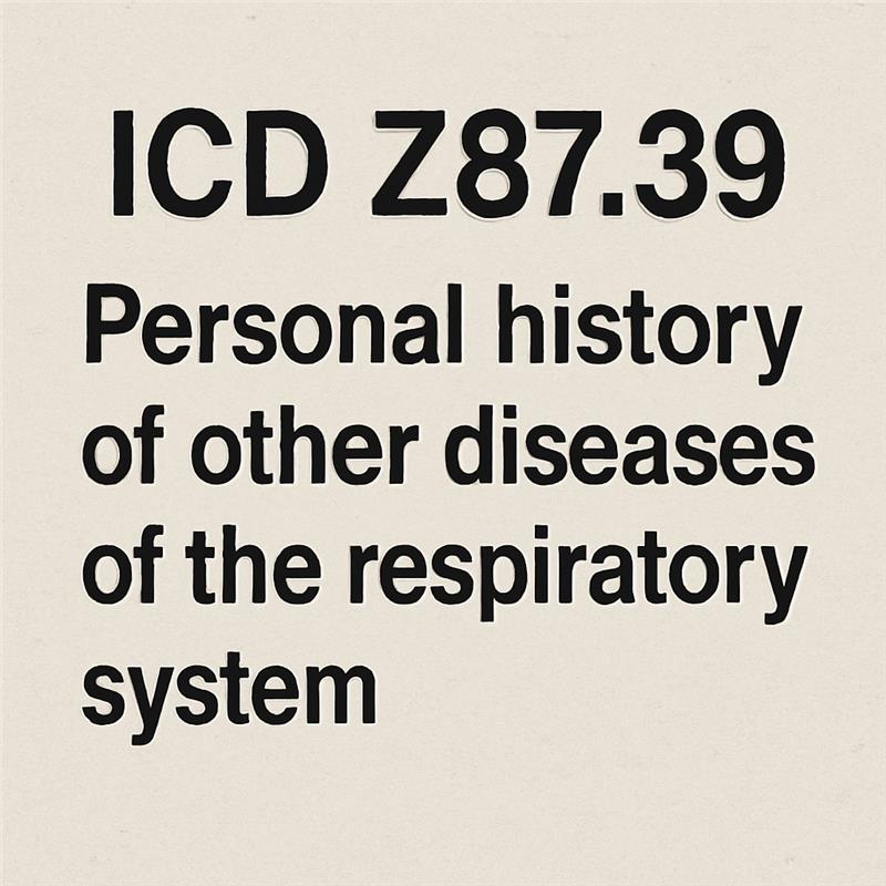 ICD Diagnosis Code Z87.39